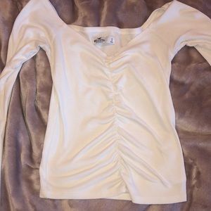 Hollister white long sleeve top